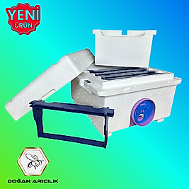 Tekli - Strafor Ana Arı Kutusu -  KÖŞELİ - Çıtalı (DGN-110)
