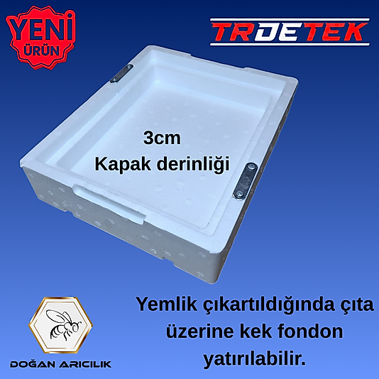 Tekli - Strafor Ana Arı Kutusu -  Konik - Çıtasız (DGN-113)