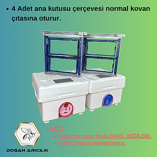 Tekli - Strafor Ana Arı Kutusu -  KÖŞELİ - Çıtasız (DGN-111)
