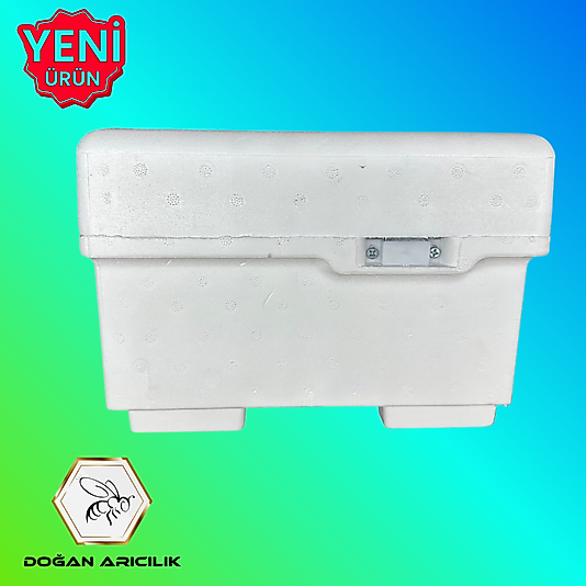 Tekli - Strafor Ana Arı Kutusu -  KÖŞELİ - Çıtalı (DGN-110)